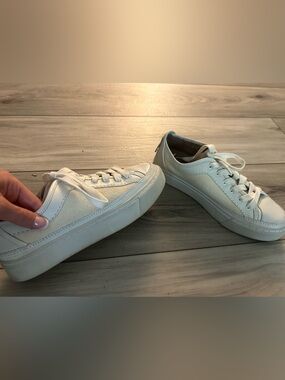 All Saints White Platform Sneakers